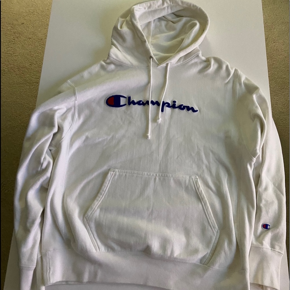 White Champion Hoodie